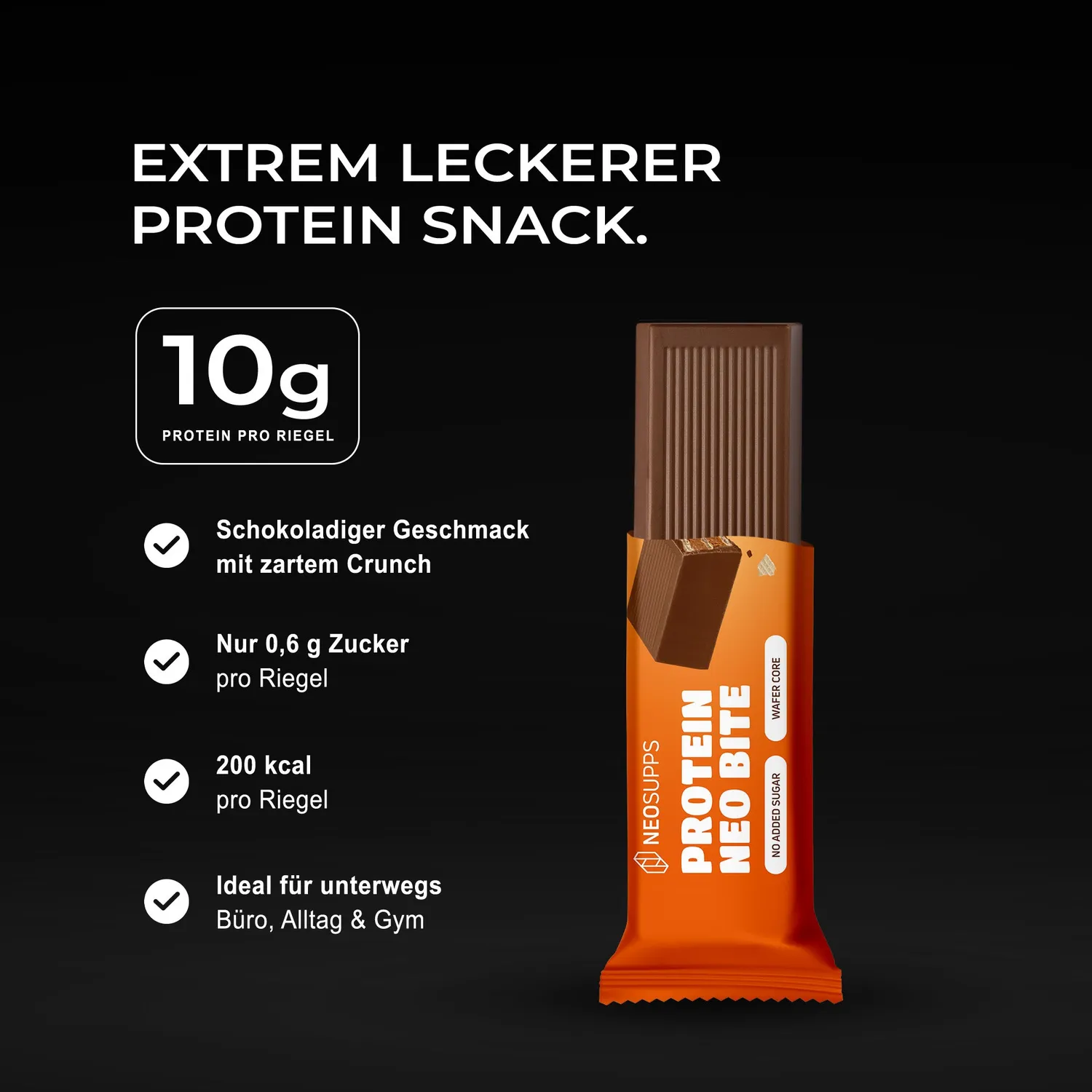 Neosupps Neo Bite Proteinriegel Chocolate 12x38g 10g Protein