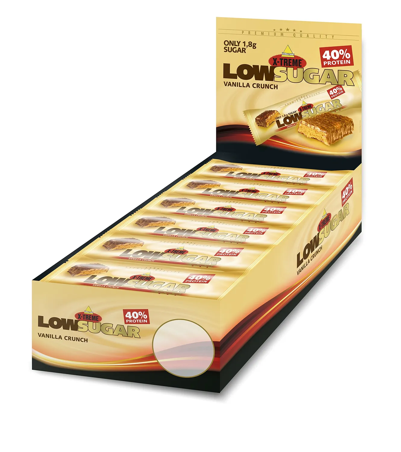 Inkospor X-Treme Low Sugar Riegel Vanilla Crunch 24x65g
