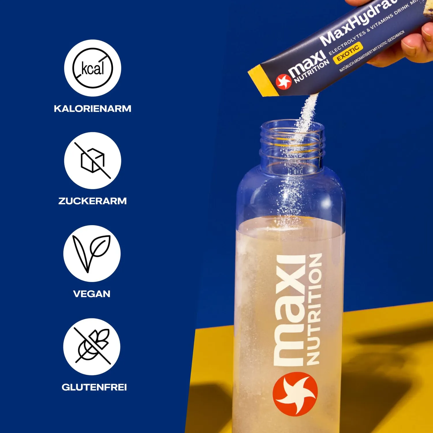 MaxiNutrition MaxHydrate+ Strength Elektrolytpulver Exotic 8 Sticks Kreatin