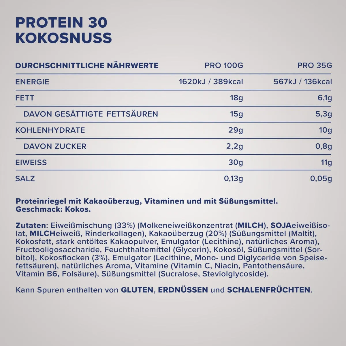 IronMaxx Protein 30 Riegel Kokosnuss 24 x 35 g
