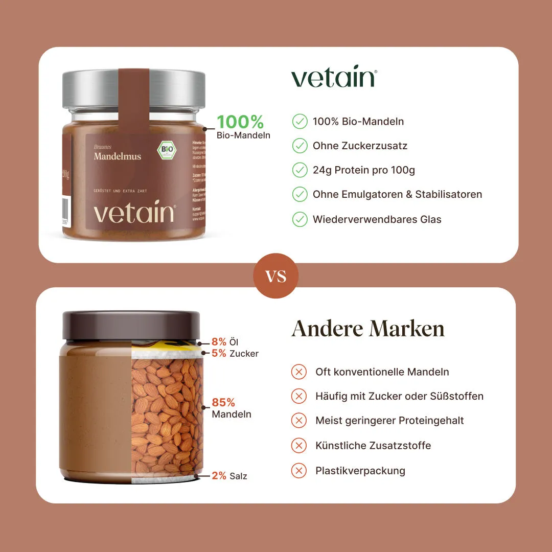 Vetain Bio Mandelmus braun 200g cremig
