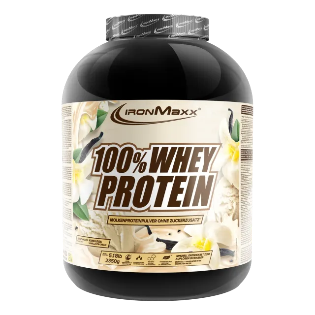 IronMaxx 100% Whey Protein Pulver 2350g Vanilla Ice Cream 80% Eiweiß