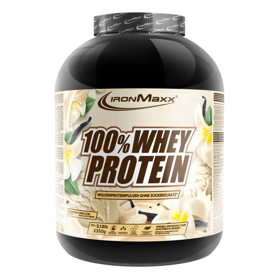 IronMaxx 100% Whey Protein Pulver 2350g Vanilla Ice Cream 80% Eiweiß