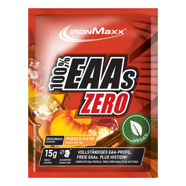 IronMaxx 100% EAAs Zero Peach Ice Tea 15g zuckerfrei
