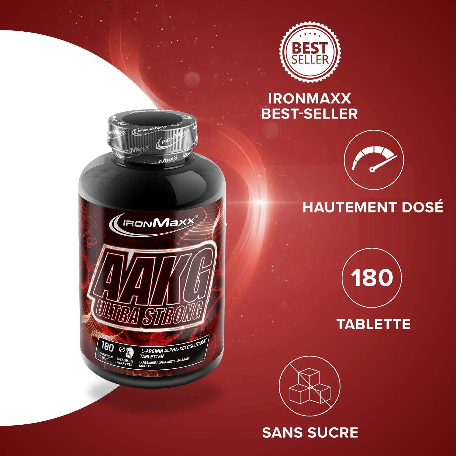 IronMaxx AAKG Ultra Strong Tabletten 180 Stück 1600 mg