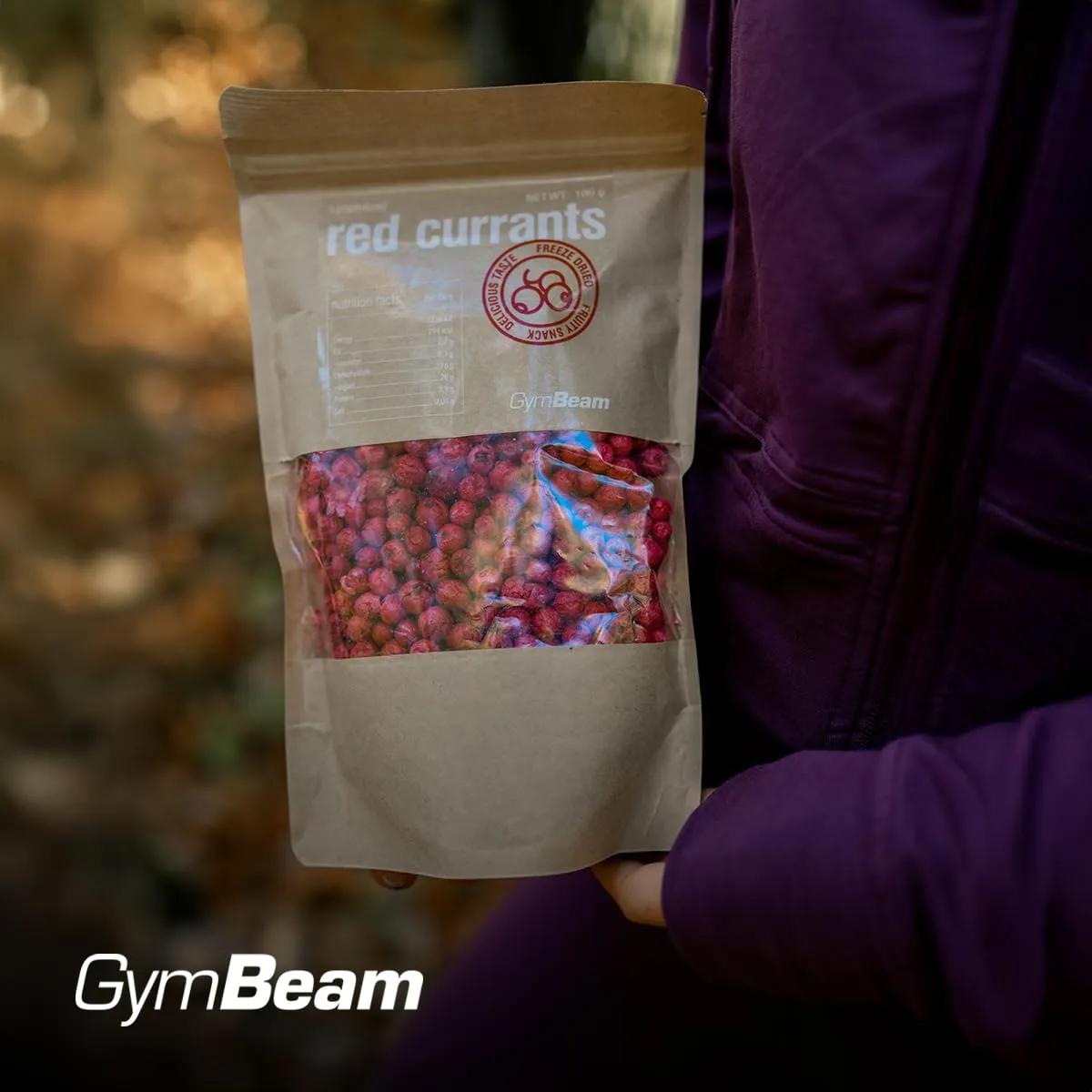 GymBeam Rote Johannisbeeren gefriergetrocknet 100 g
