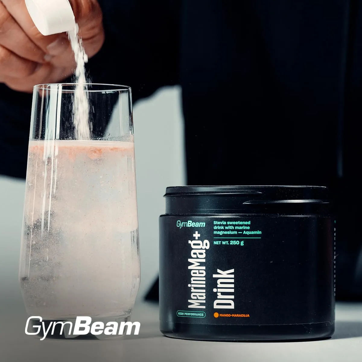 GymBeam Marine Mag+ Drink Magnesium Pulver 250 g mit Stevia