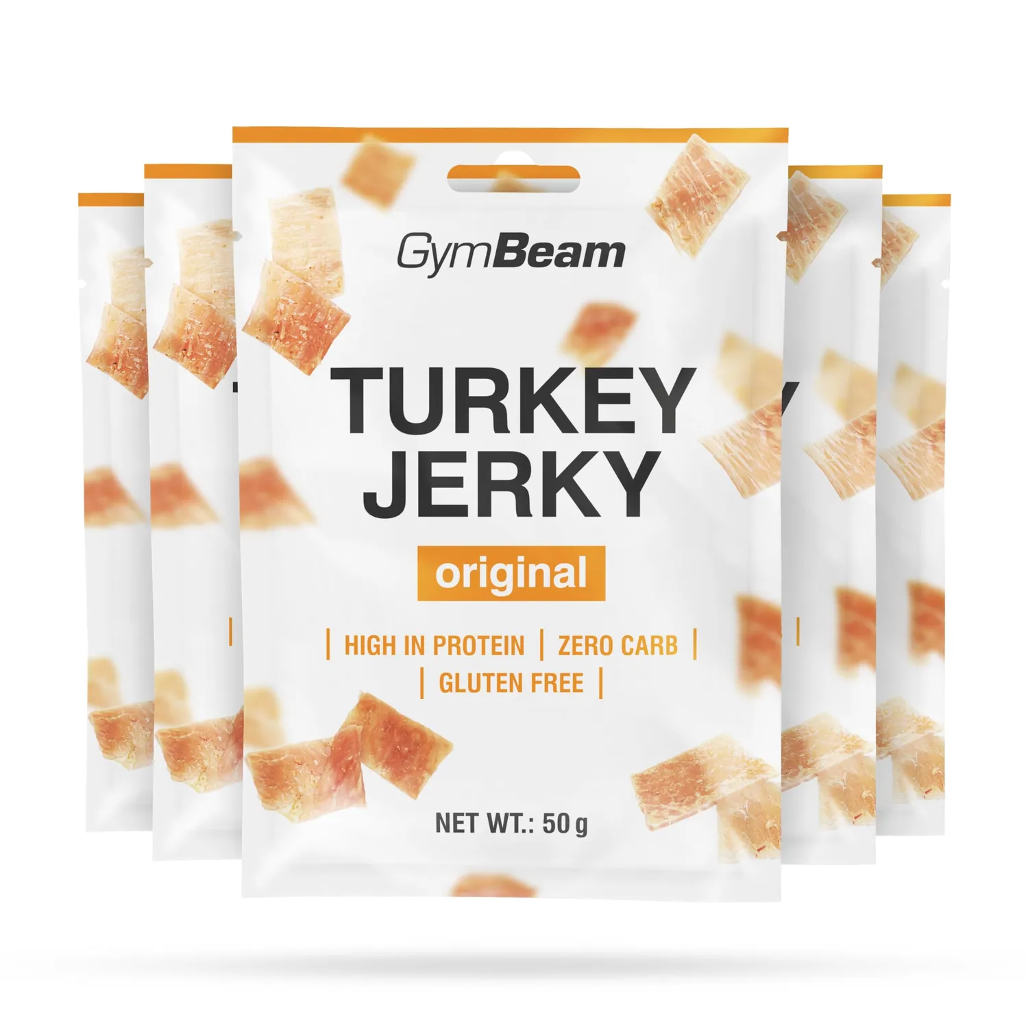 GymBeam Turkey Jerky Protein Snack 50 g Pute