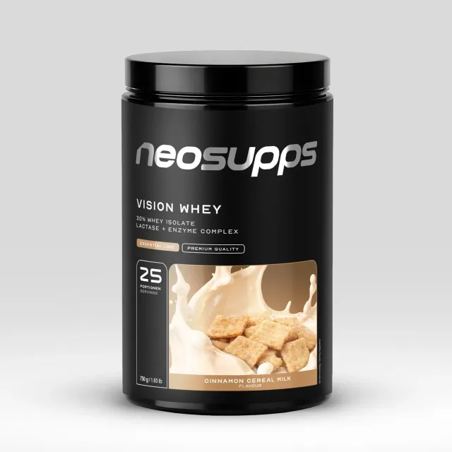 Neosupps Vision Whey Proteinpulver Cinnamon Cereal Milk 750g Laktase