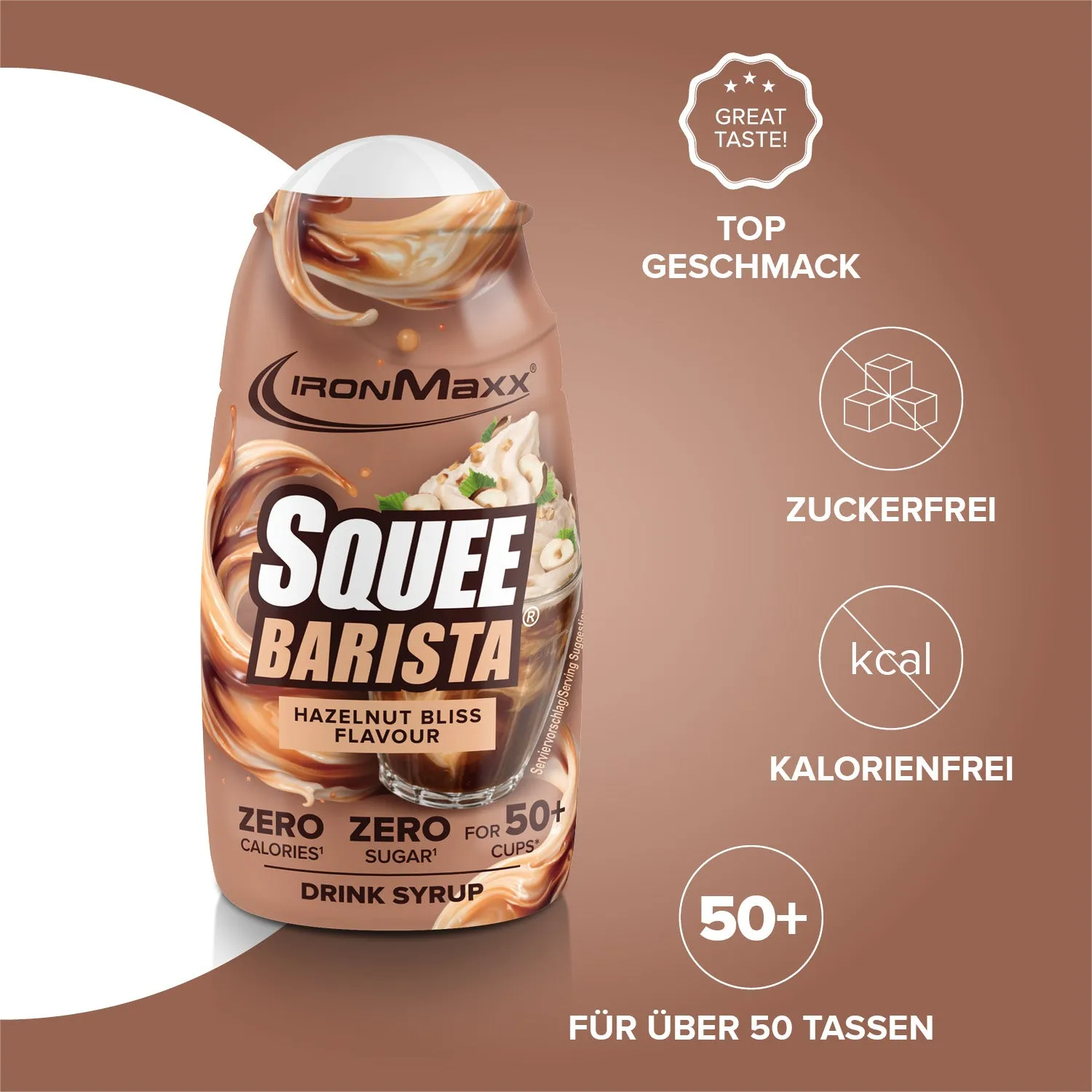IronMaxx SqueeBarista Hazelnut Bliss Sirup 65ml zuckerfrei