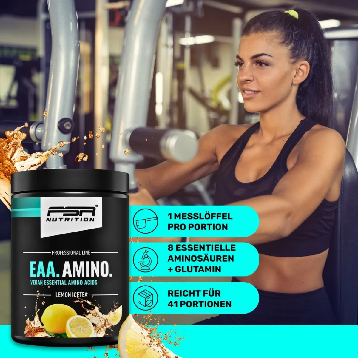 FSA Nutrition EAA Pulver Pfirsich Eistee mit Glutamin