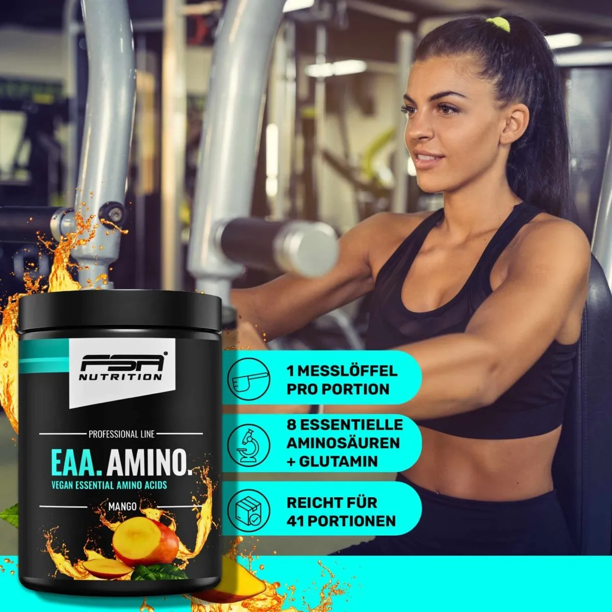 FSA Nutrition EAA Pulver Mango mit Glutamin Aminosäuren
