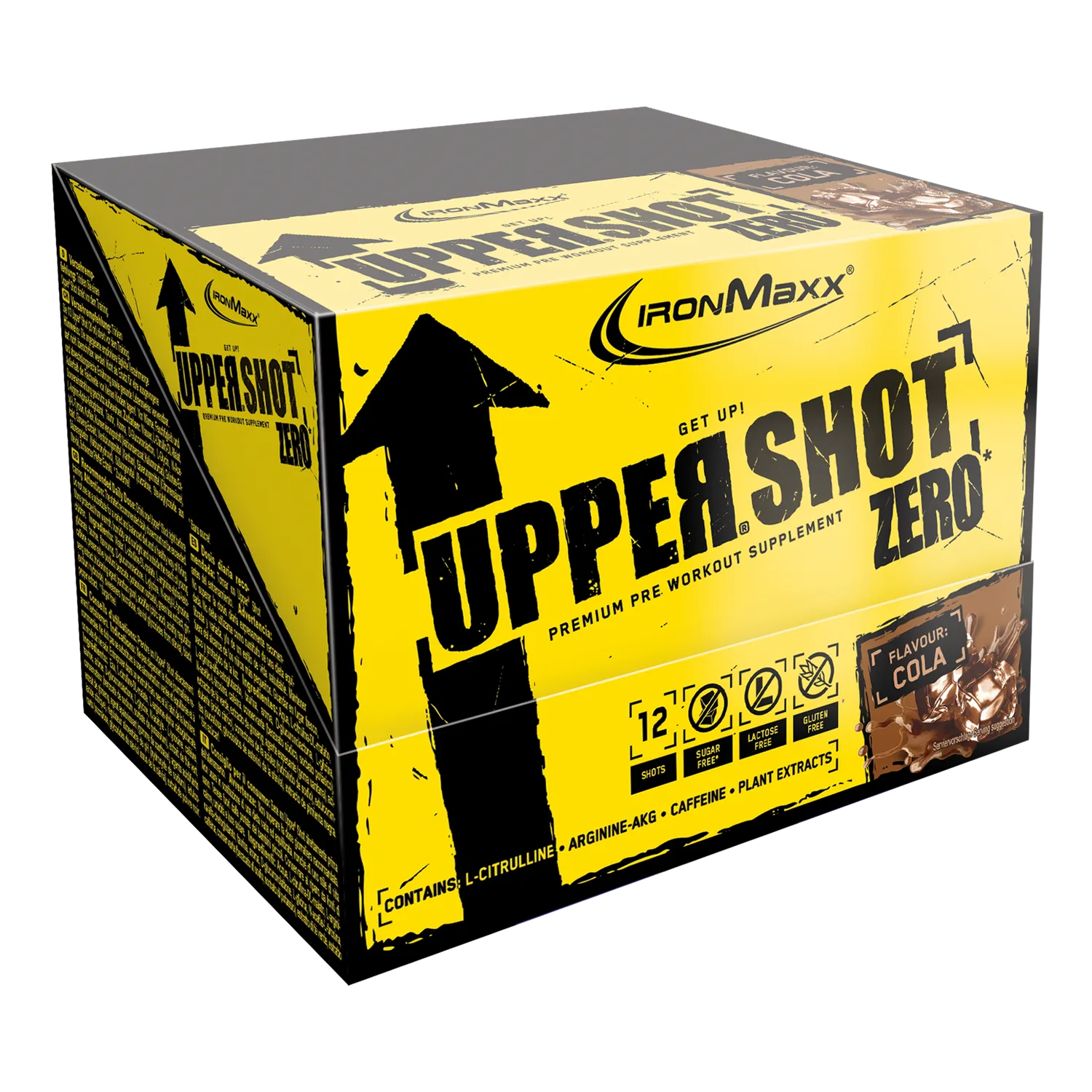 IronMaxx Upper Shot Zero Booster 12x60ml Cola koffeinhaltig