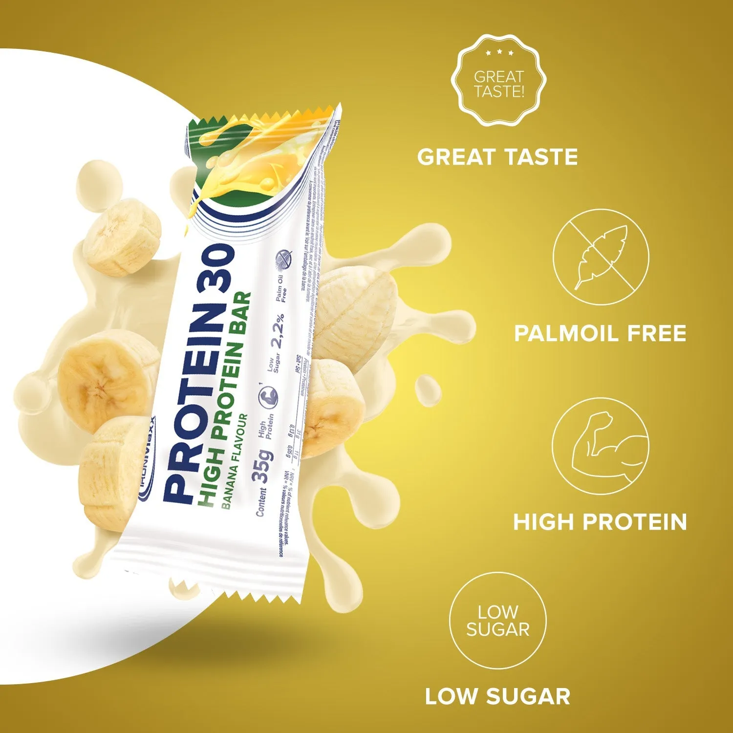 IronMaxx Protein 30 Riegel Banane 35g High Protein