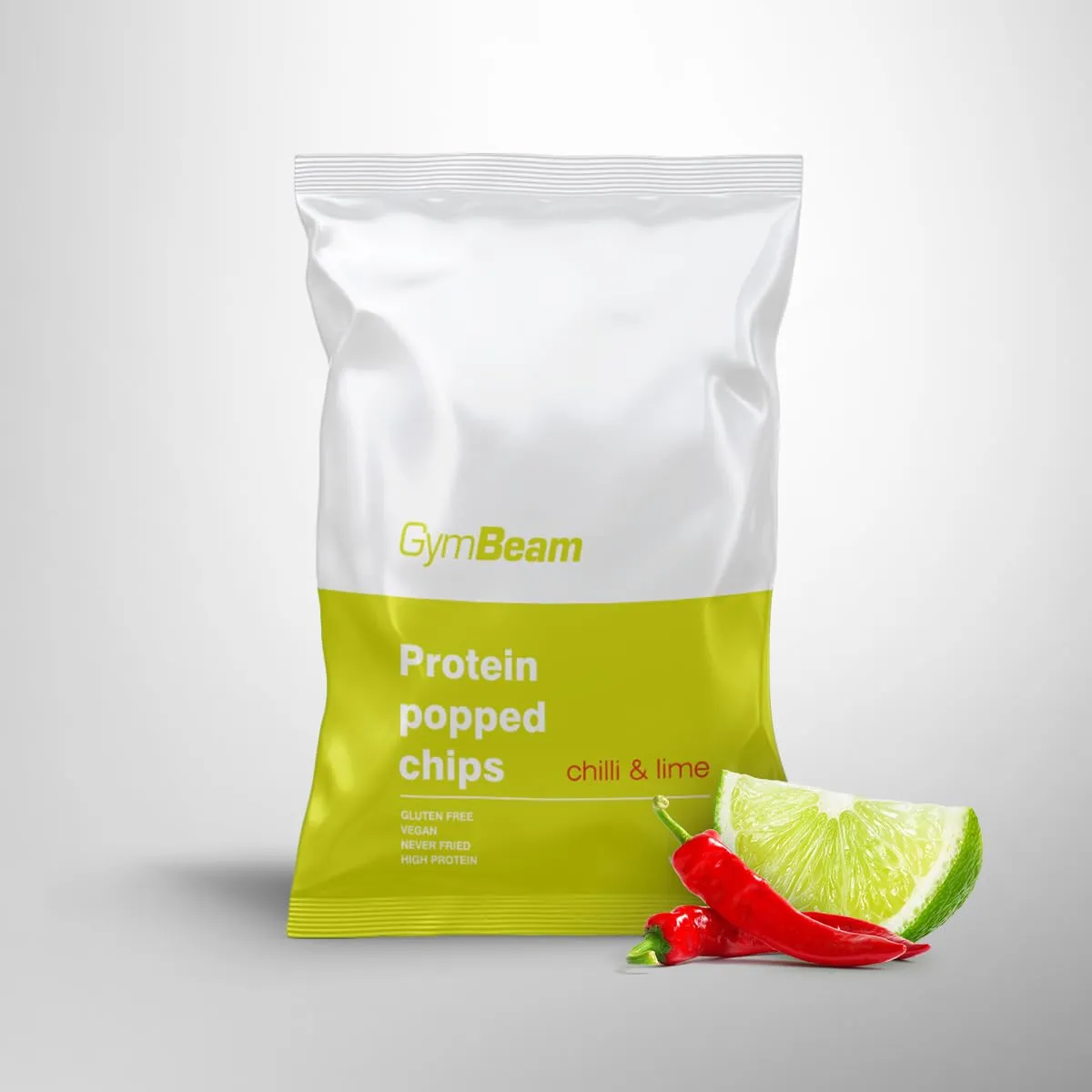 GymBeam Protein Chips Protein-Chips Chilli & Lime 7x40g glutenfrei