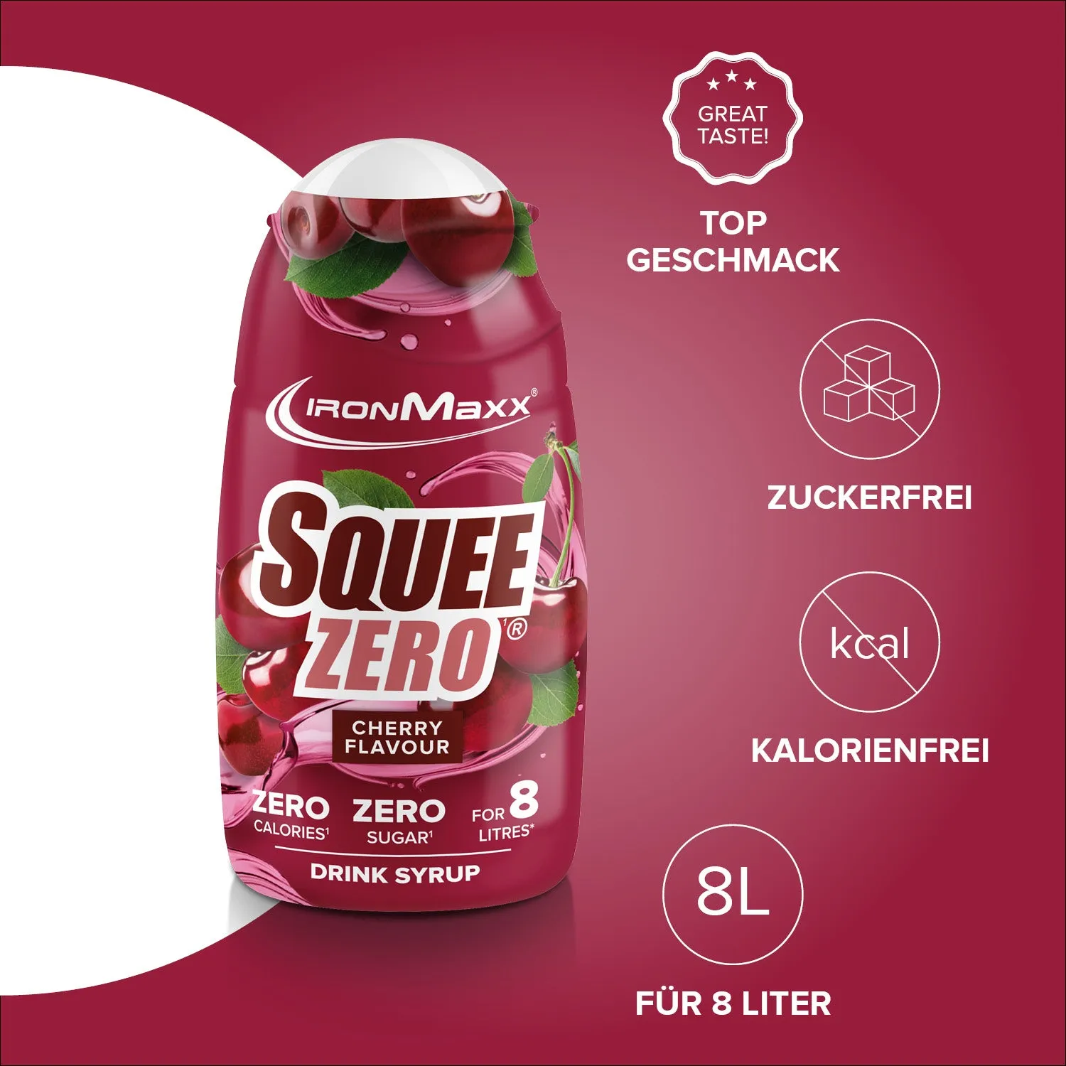 IronMaxx SqueeZero Cherry Sirup 65ml kalorienfrei