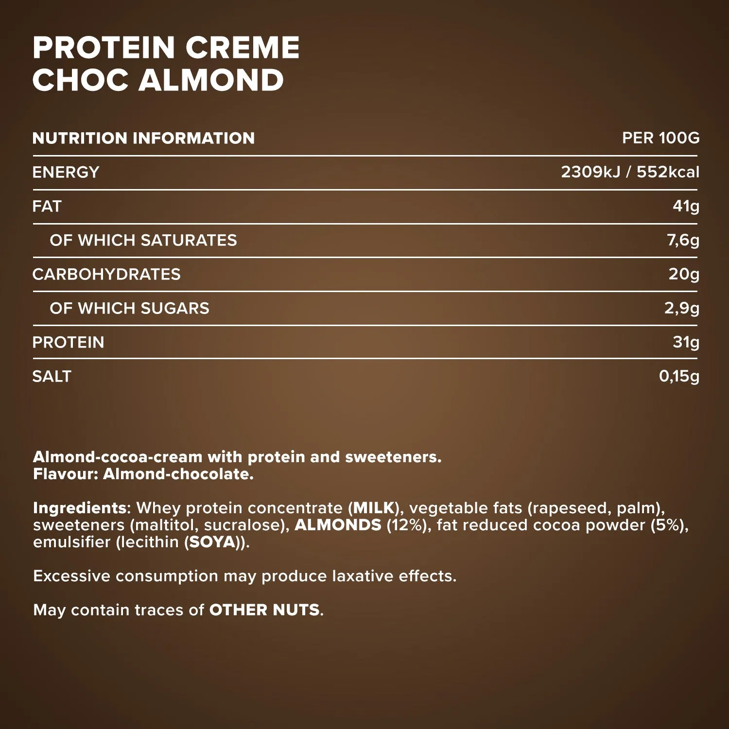 IronMaxx Protein Creme Choc Almond 250g