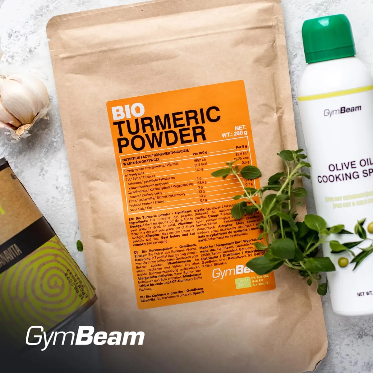 GymBeam Bio Kurkuma Pulver 250 g glutenfrei