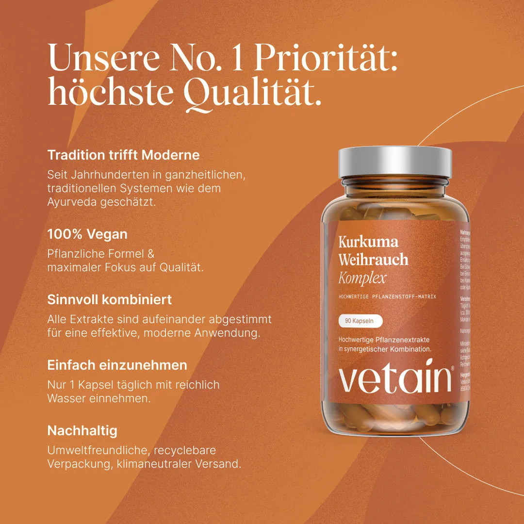 VETAIN Turmeric Frankincense Complex Kapseln 90 Stück