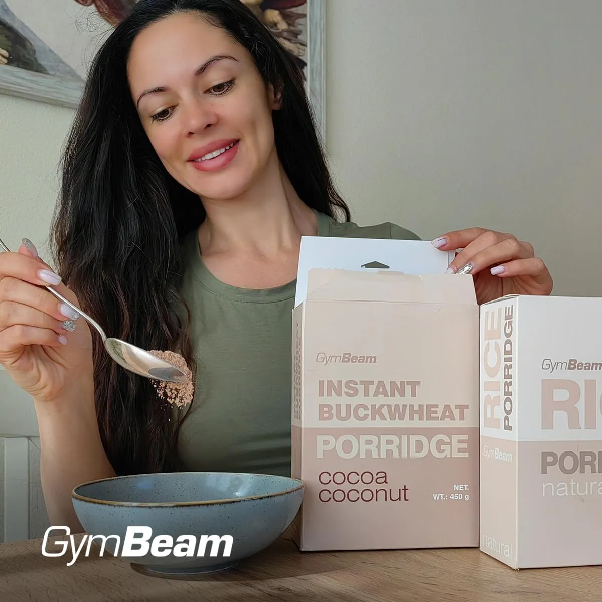 GymBeam Buchweizen Porridge Coconut-Cocoa 450 g zuckerfrei