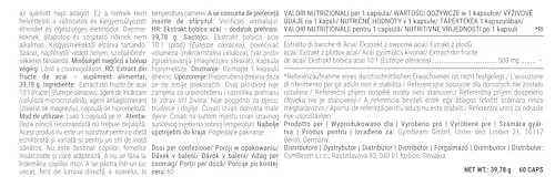 GymBeam Acai Beerenextrakt Kapseln 60 Stk 10:1 vegan