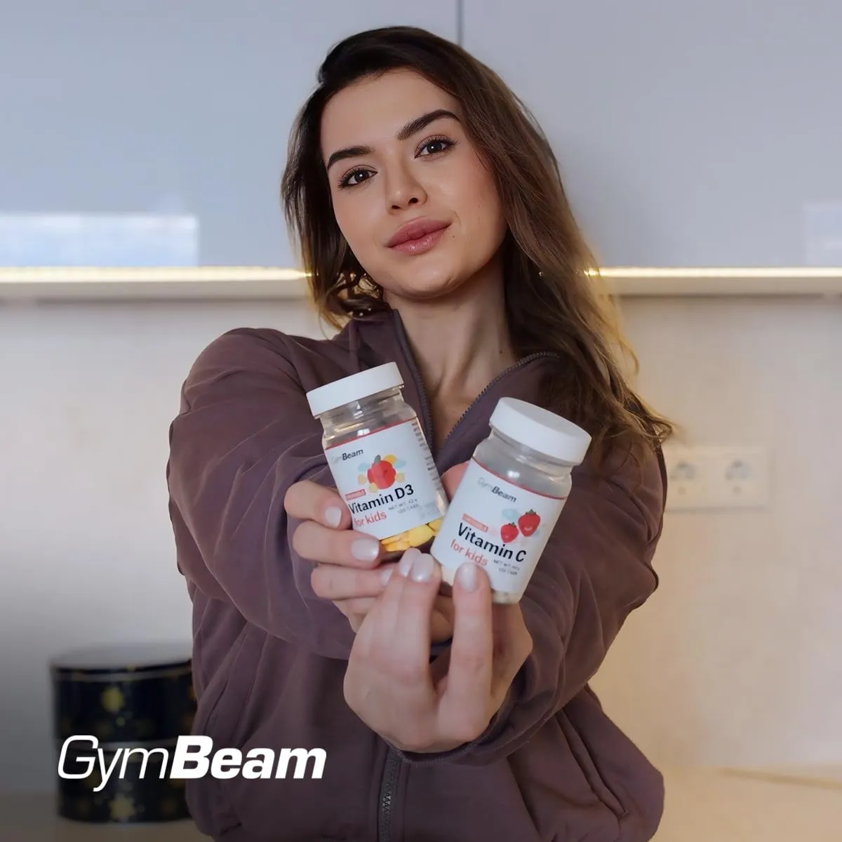 GymBeam Vitamin D3 Kinder Kautabletten 120 Tabs Orange