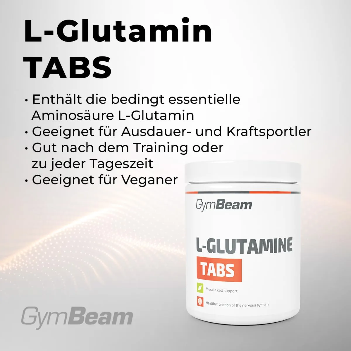 GymBeam L-Glutamin Kapseln 300 Tabs vegan Regeneration