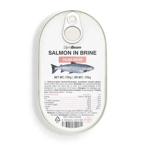 GymBeam Lachs in Salzlake atlantisch 170 g proteinreich