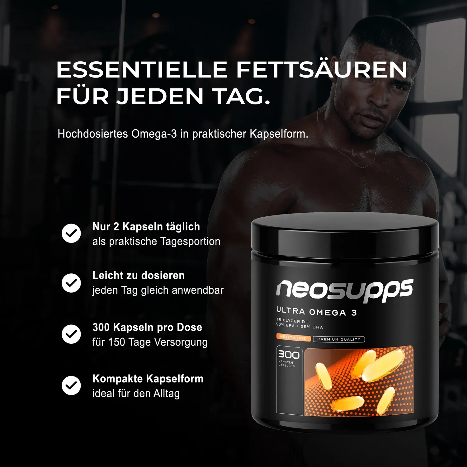 Neosupps Ultra Omega 3 Kapseln 300 Stück hochdosiert