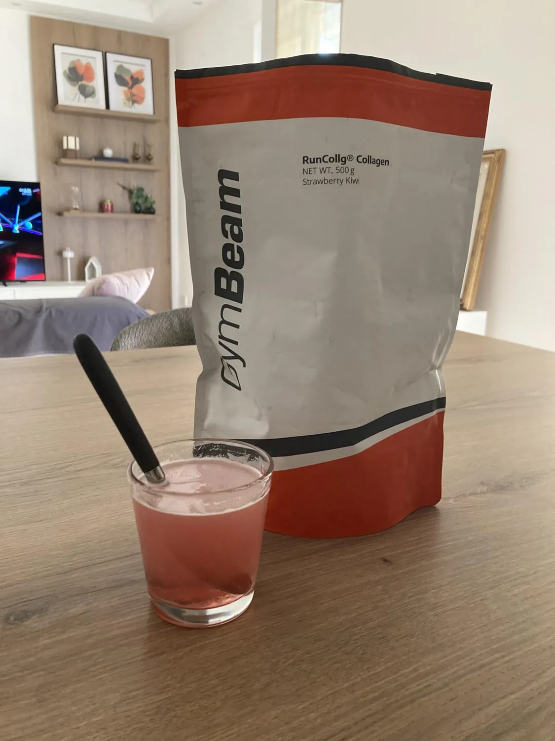GymBeam RunCollg Kollagen Pulver Erdbeere Kiwi 500 g