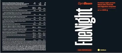 GymBeam FueNight Nacht-Protein Vanille 2000g mit Casein