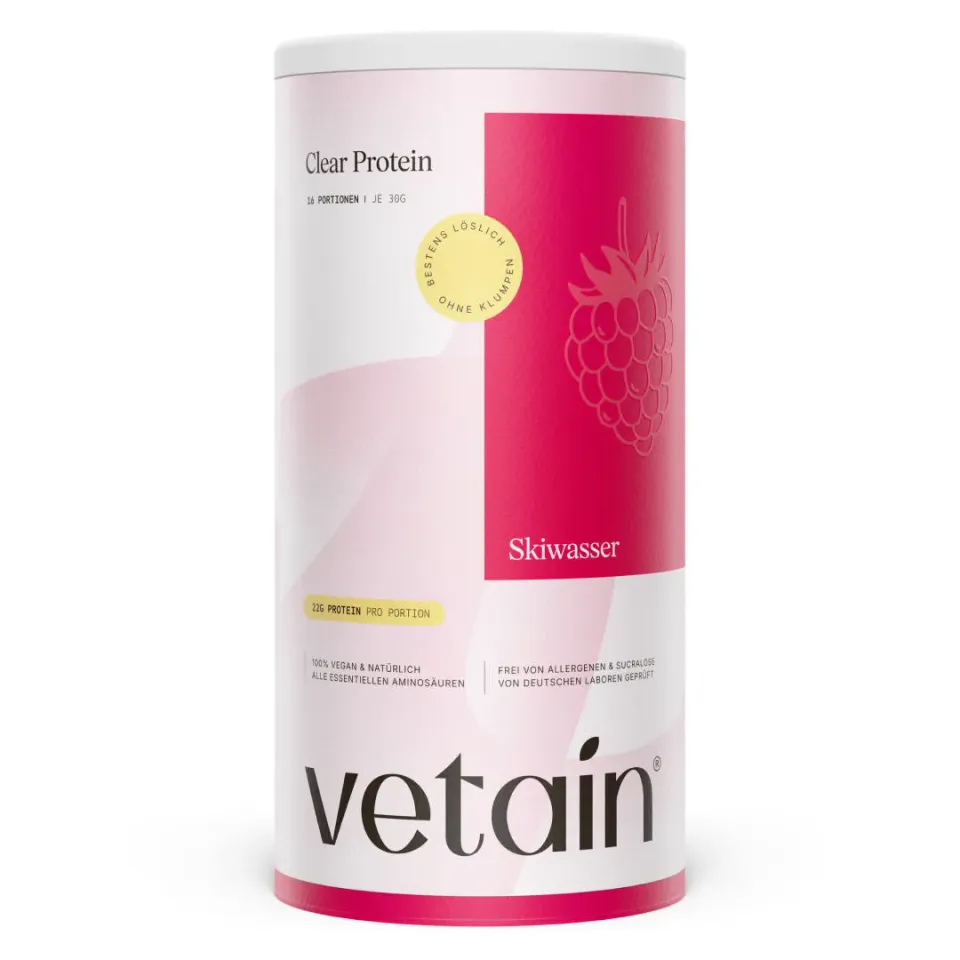 Vetain Vegan Clear Protein Pulver 480g Skiwasser