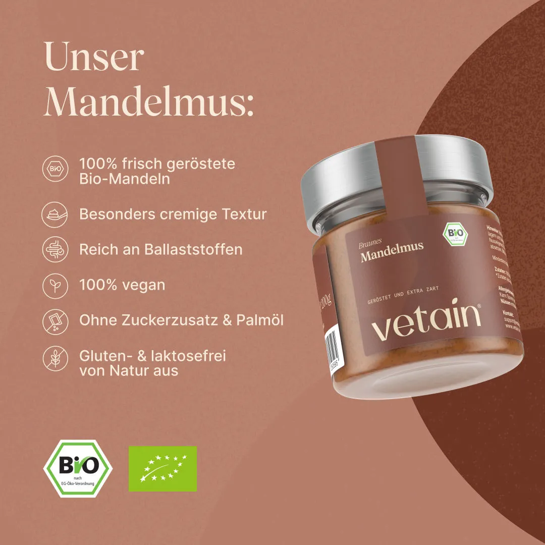 Vetain Bio Mandelmus braun 200g cremig