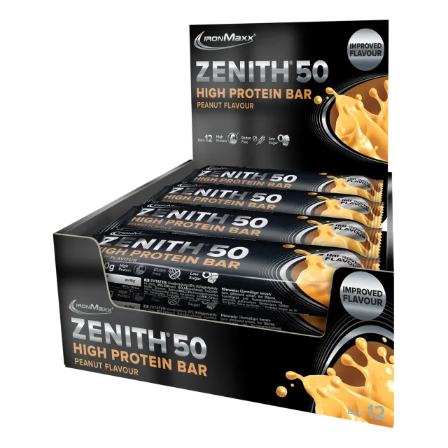 IronMaxx Zenith 50 Proteinriegel 12x100g Erdnuss