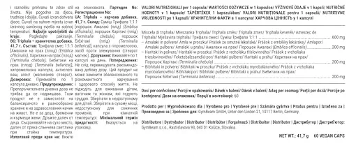 GymBeam Triphala Kapseln 60 Stk für Verdauung