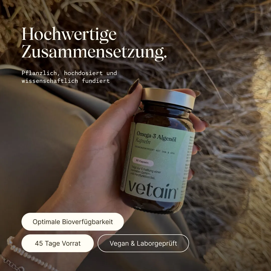 Vetain Omega 3 vegan Algenöl Kapseln 90 Kapseln vegan