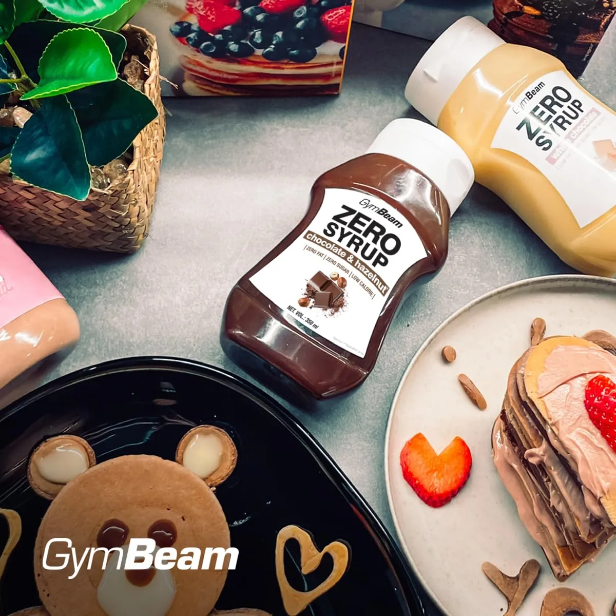 GymBeam Zero Syrup Haselnuss Schokolade 350ml zuckerfrei