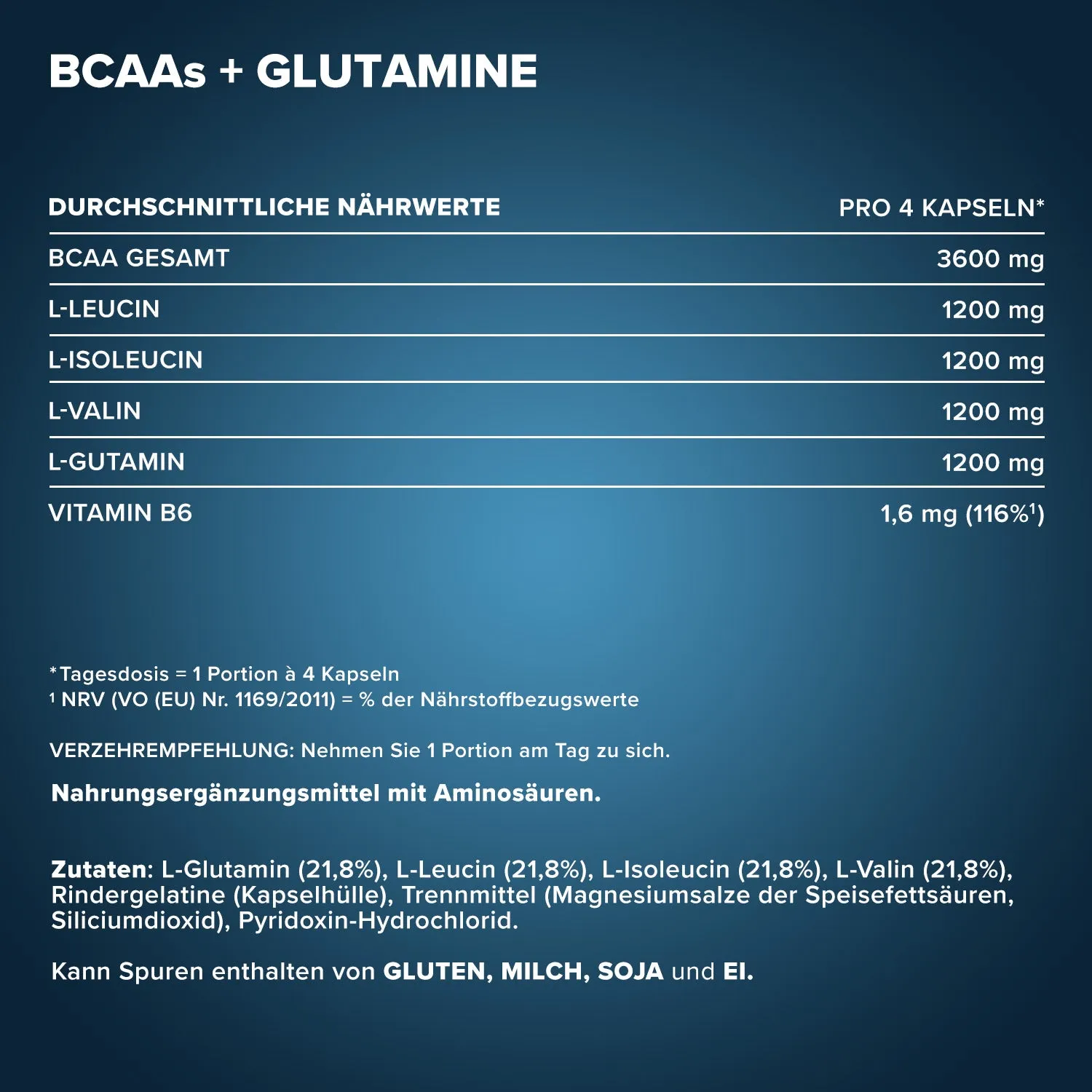 IronMaxx BCAAs Glutamin 1200 Tricaps 260 Stk