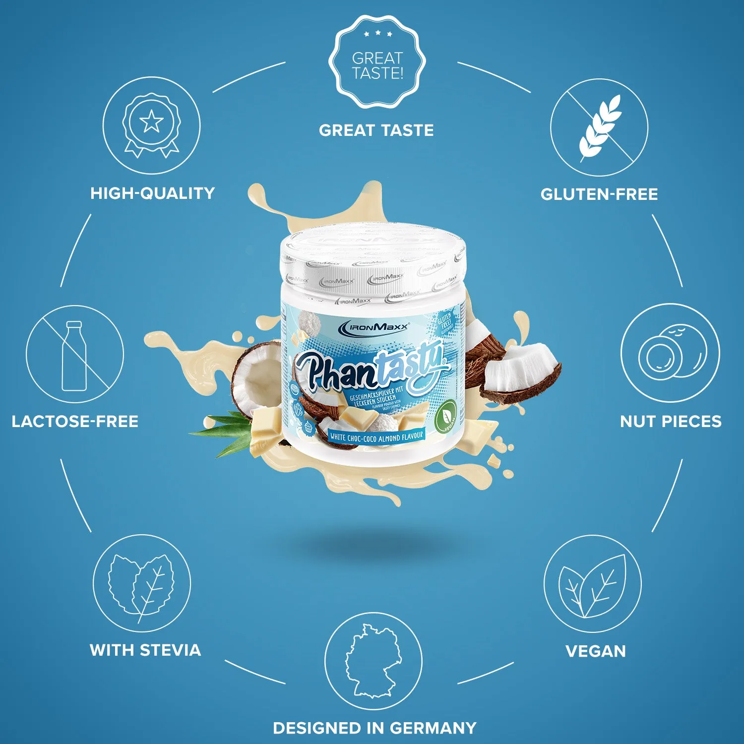 IronMaxx SqueeZero Phantasty Sauce White Choc 250g