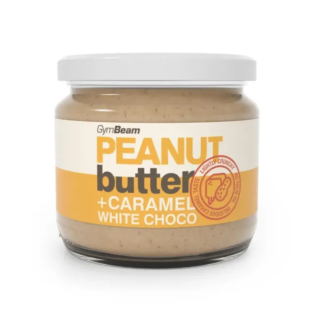 GymBeam Erdnussbutter Karamell weiße Schoko 340 g Protein