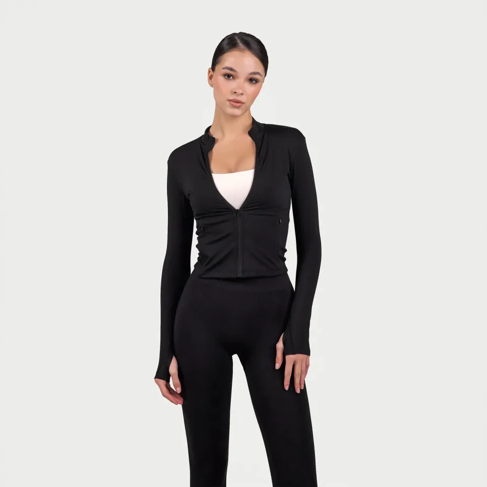 MRIIÀ Sculpt Luxe Soft Active Zip Jacke schwarz Größe wählen
