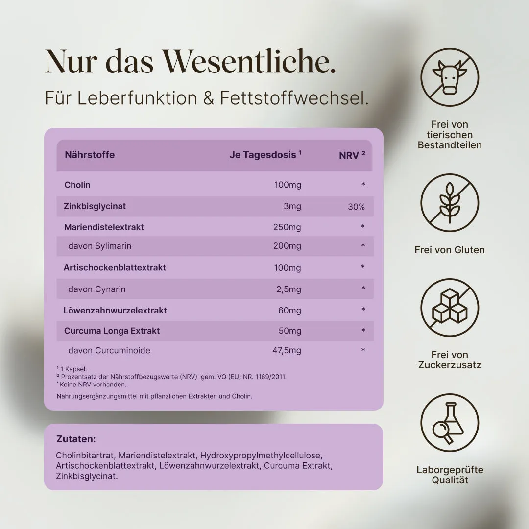 VETAIN Liver Complex Kapseln 120 Stk mit Cholin vegan