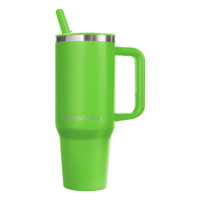 IronMaxx Cup V4.0 Becher 1200ml Active Green doppelwandig