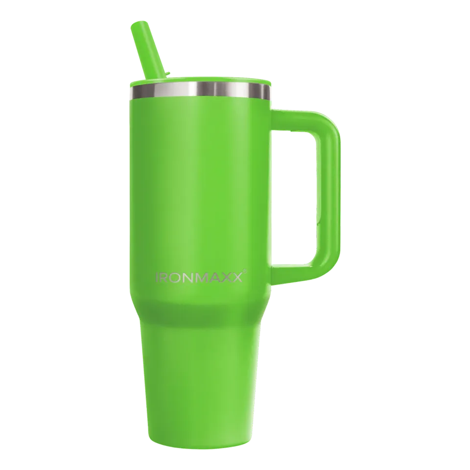 IronMaxx Cup V4.0 Becher 1200ml Active Green doppelwandig