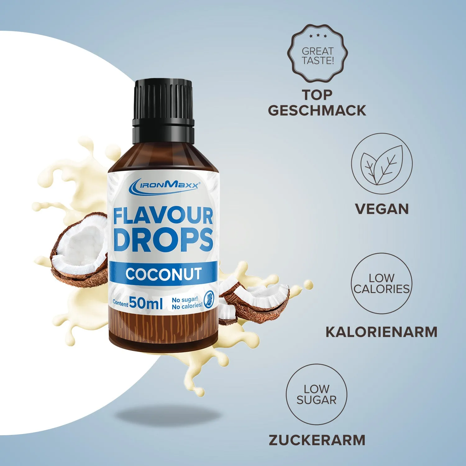 IronMaxx Flavour Drops Kokos 50ml ohne Zucker