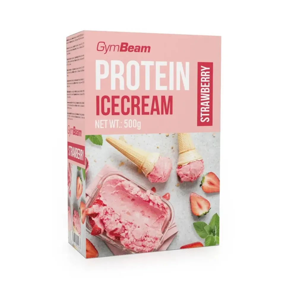 GymBeam Protein-Eiscreme Eispulver Erdbeere 500 g High Protein