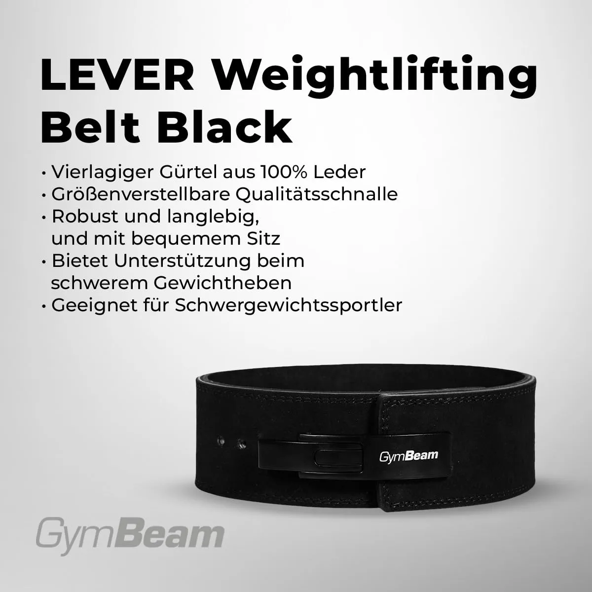 GymBeam Lever Gewichthebergürtel 100% Leder Größe L