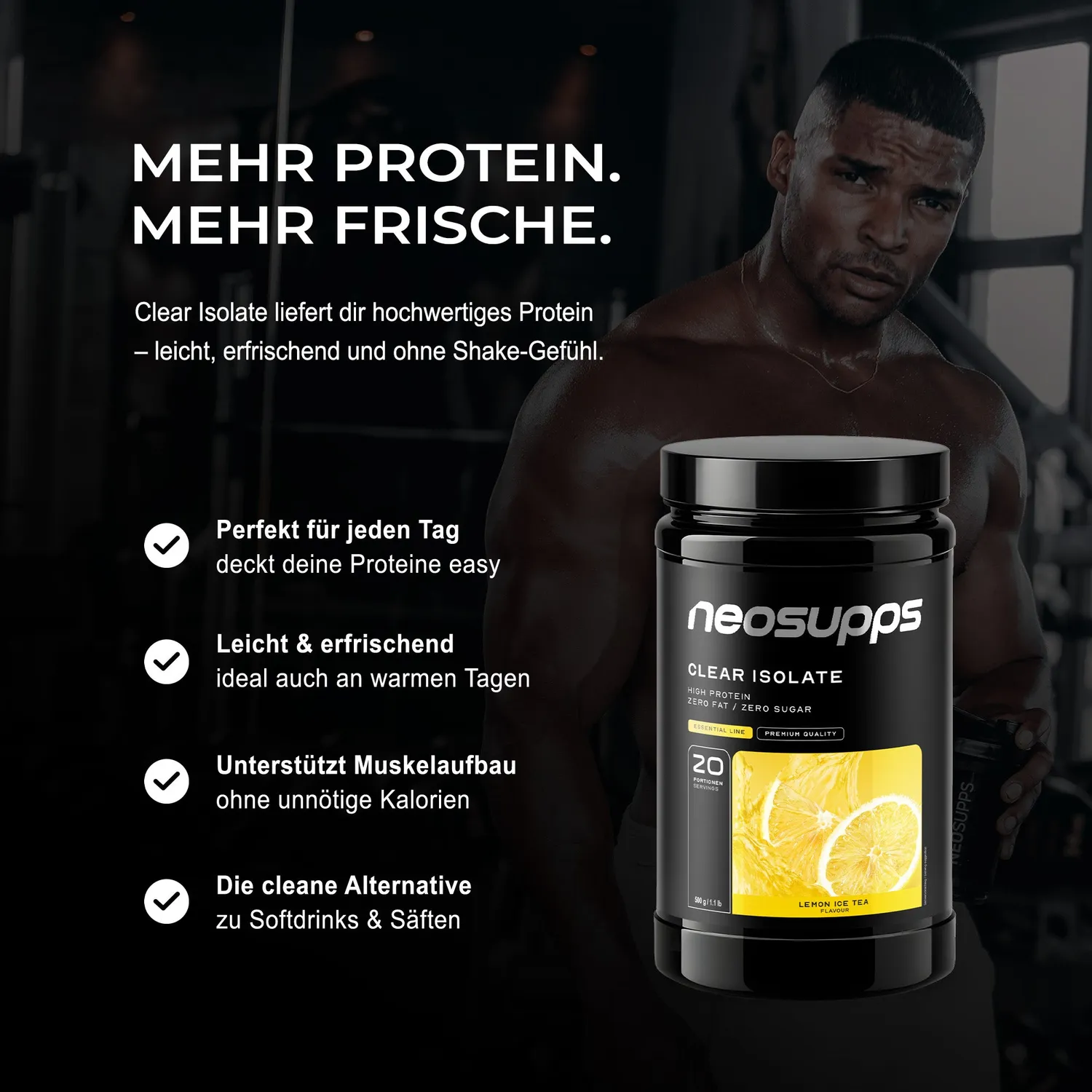 Neosupps Clear Isolate Protein Lemon Ice Tea 500g 21g