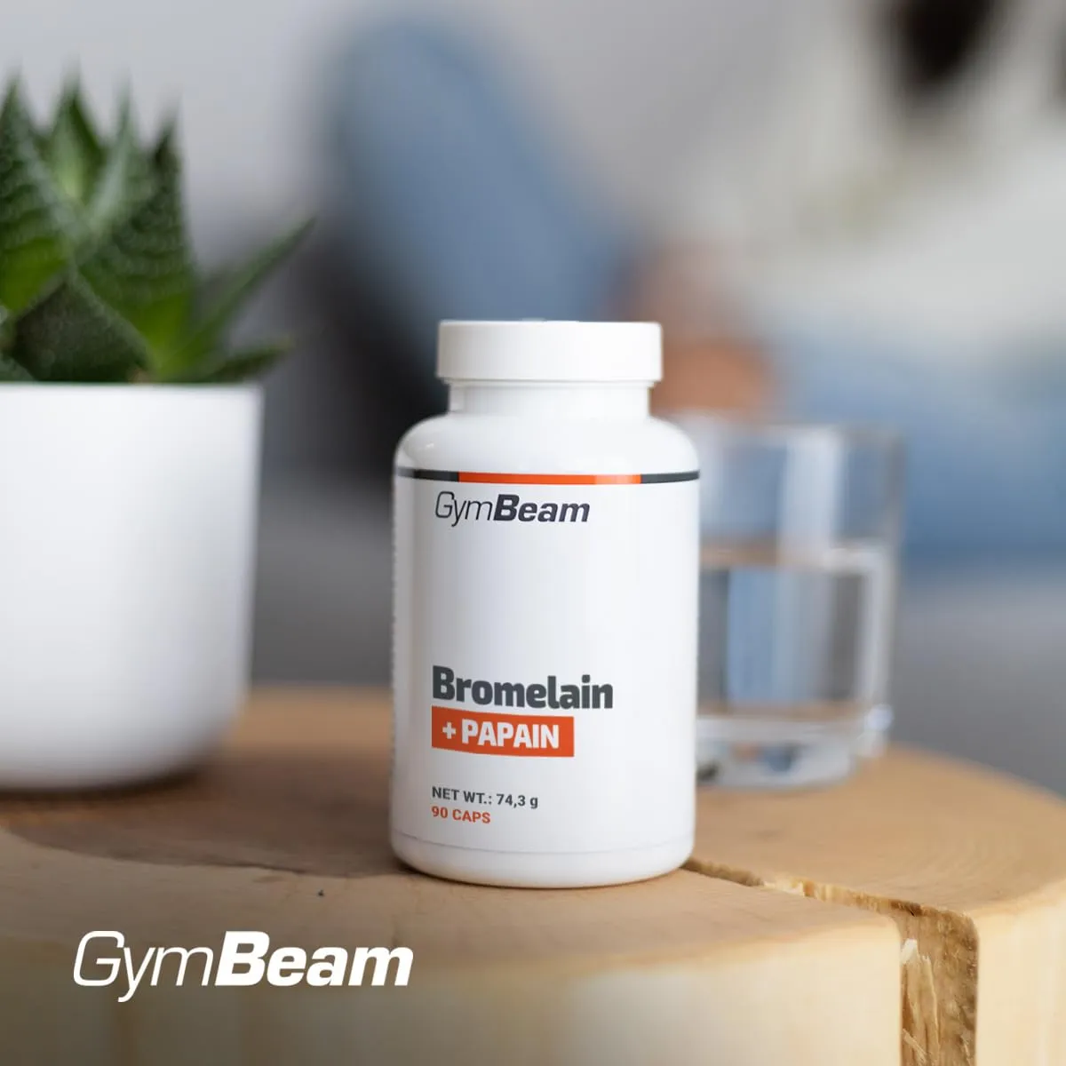 GymBeam Bromelain Papain Kapseln 90 Stk pflanzlich