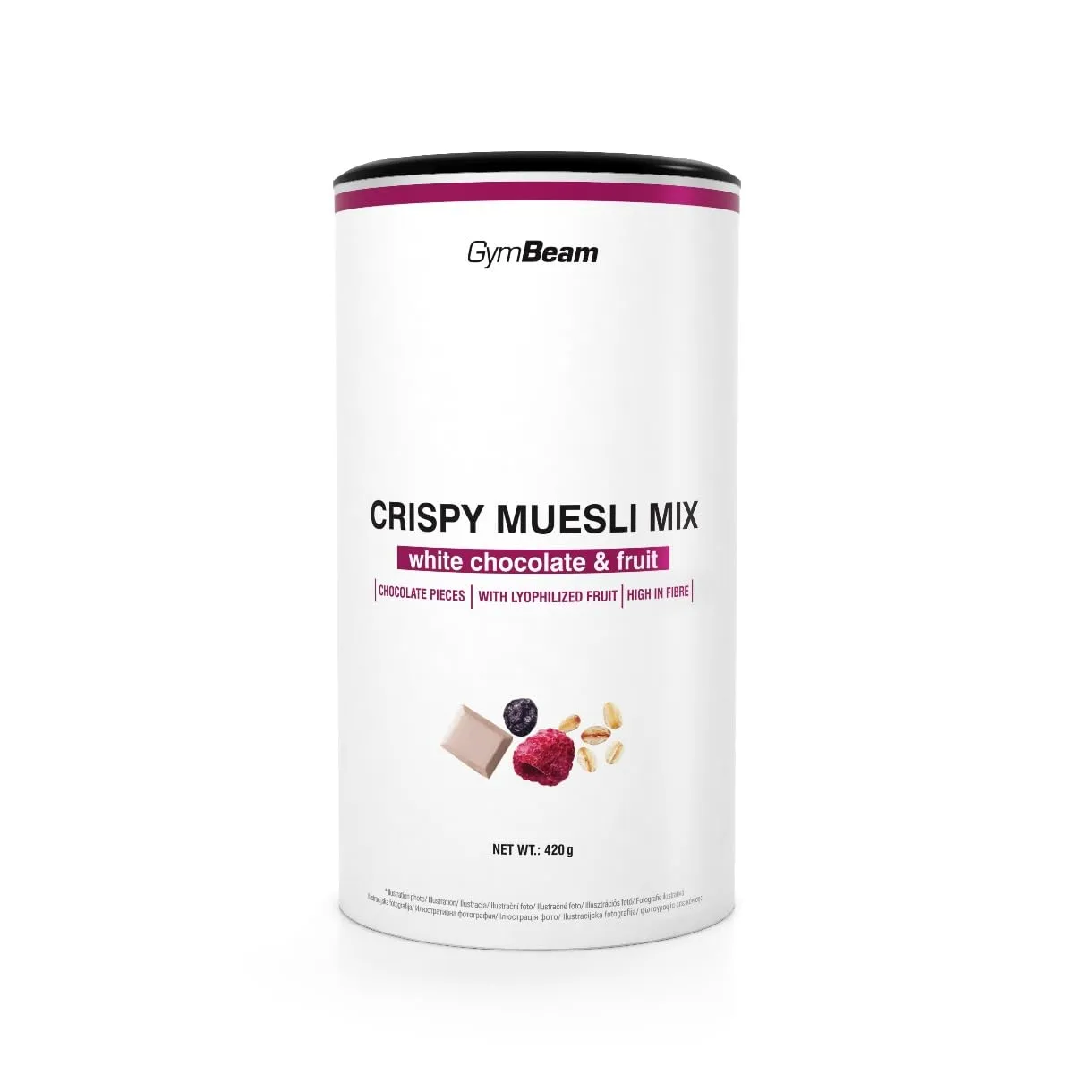 GymBeam Knusper Müsli Mix Schoko Nüsse Müsli 420 g ballaststoffreich